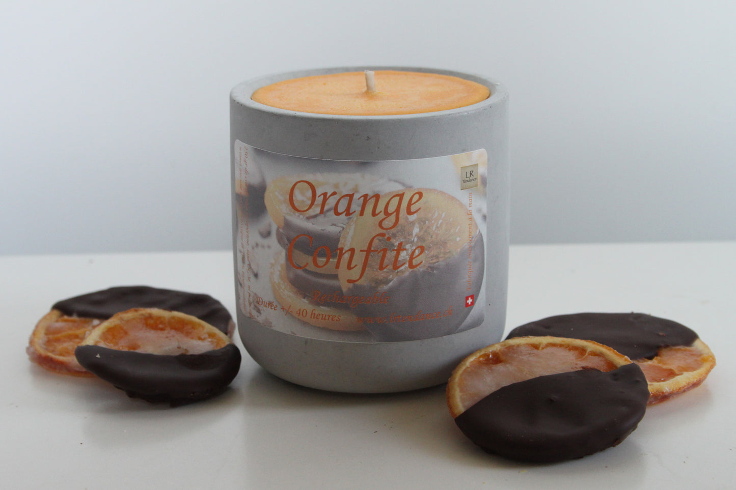 Bougie parfumée béton Orange Confite
