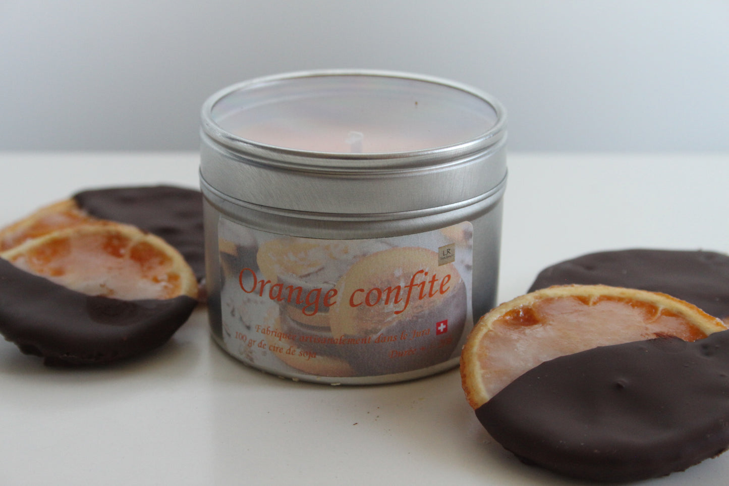 Bougie boîte – Orange confite