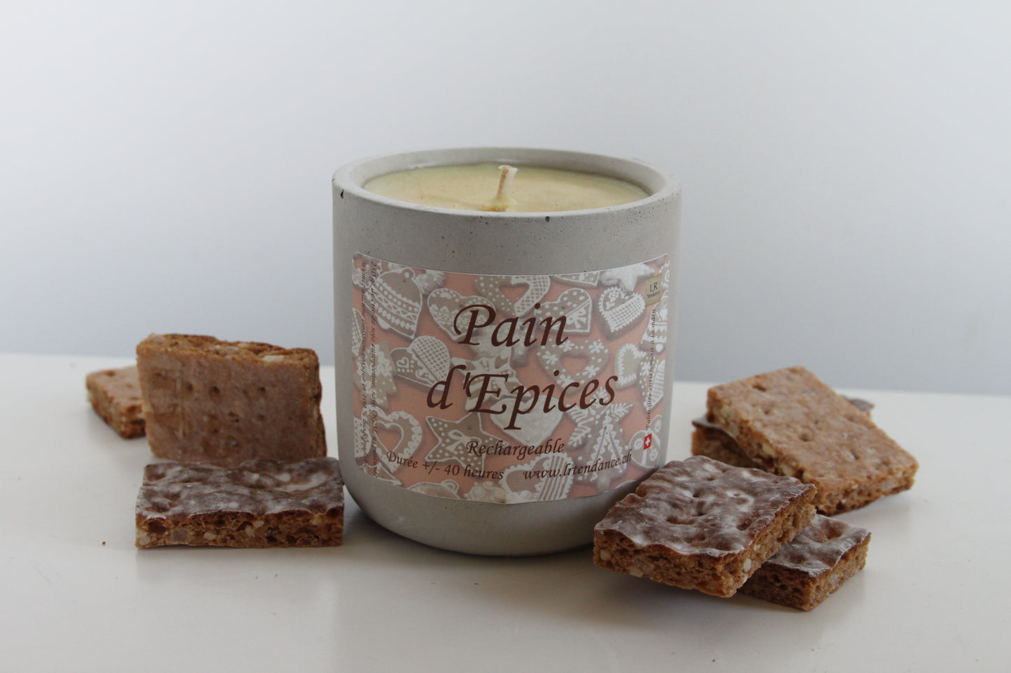 Bougie parfumée béton Pain d'Epices