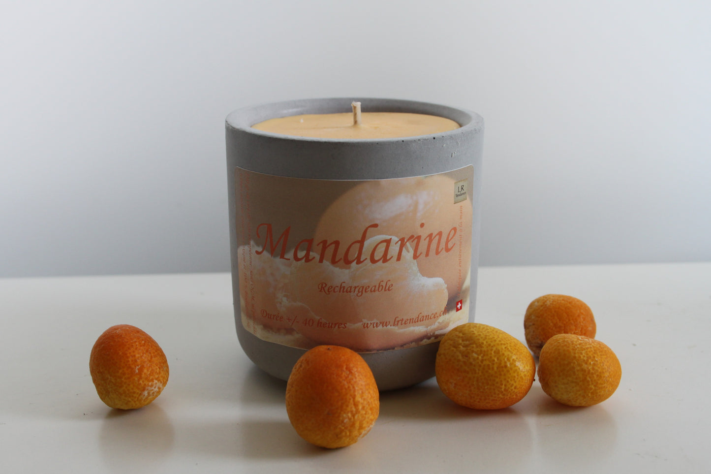 Bougie parfumée béton Mandarine