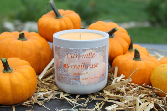 Bougie parfumée béton Citrouille merveilleuse