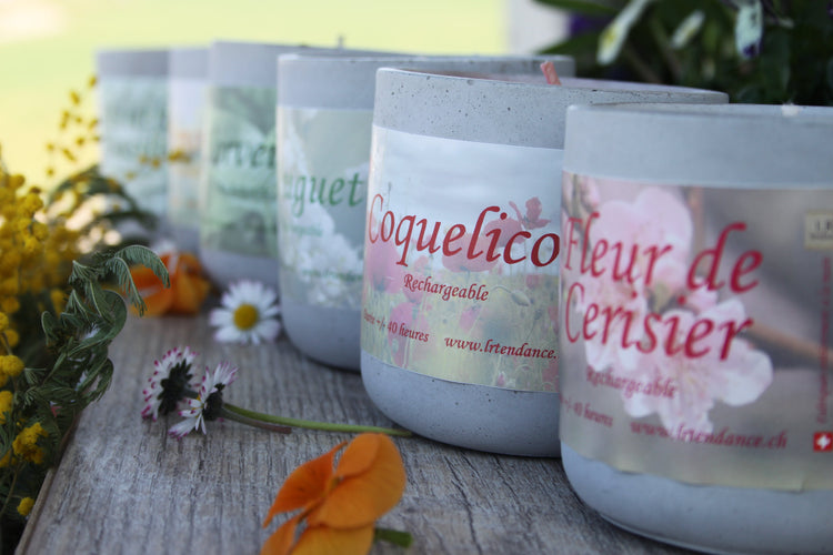 Bougie parfumée béton