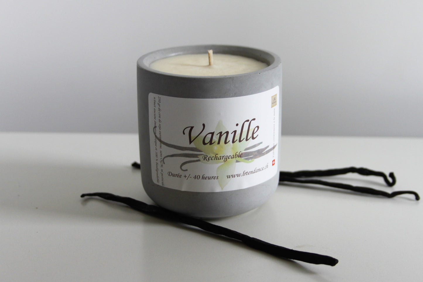 Bougie parfumée béton Vanille