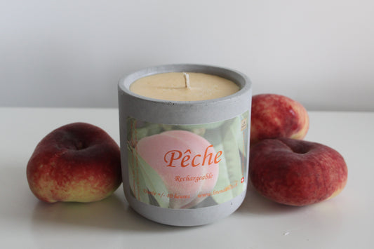 Bougie parfumée béton Pêche
