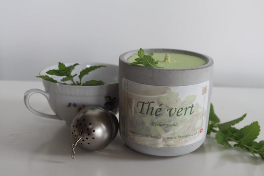 Bougie parfumée béton Thé vert