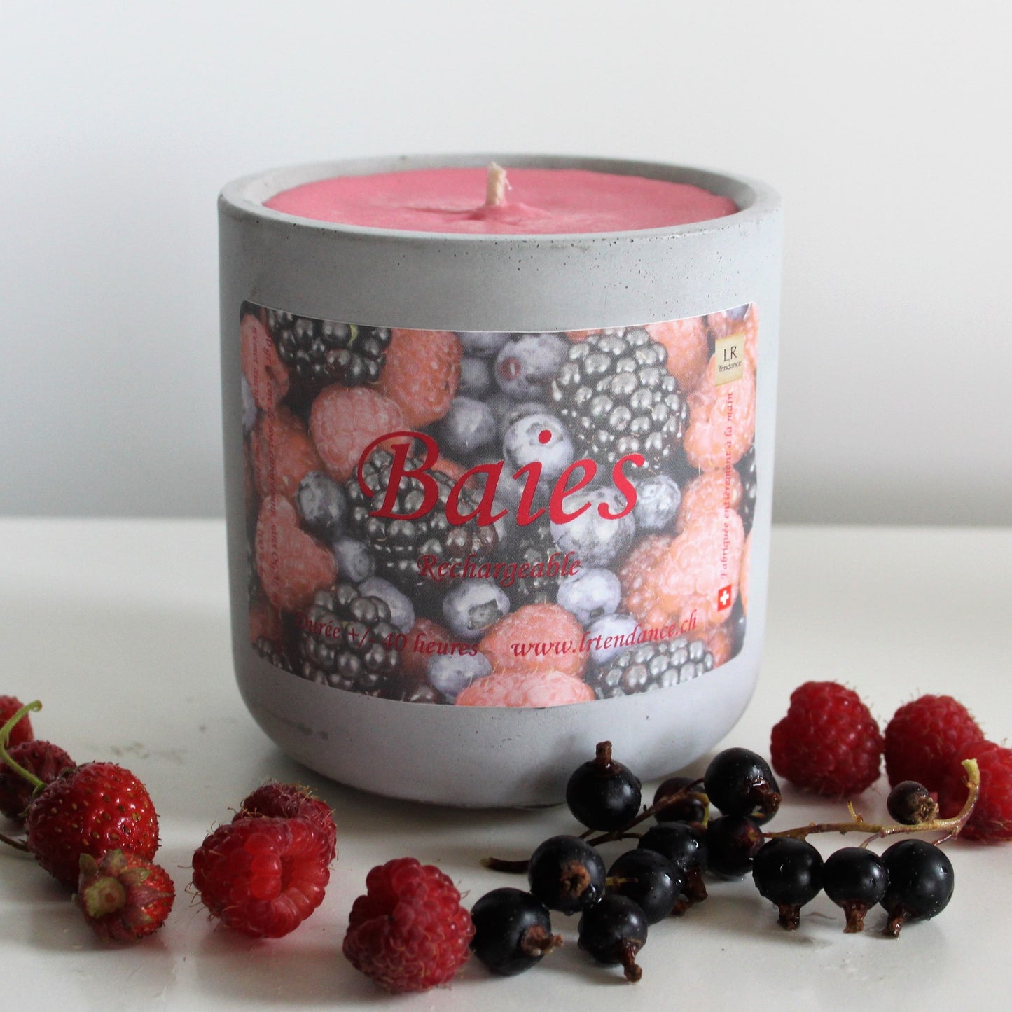 Bougie parfumée Béton Baies