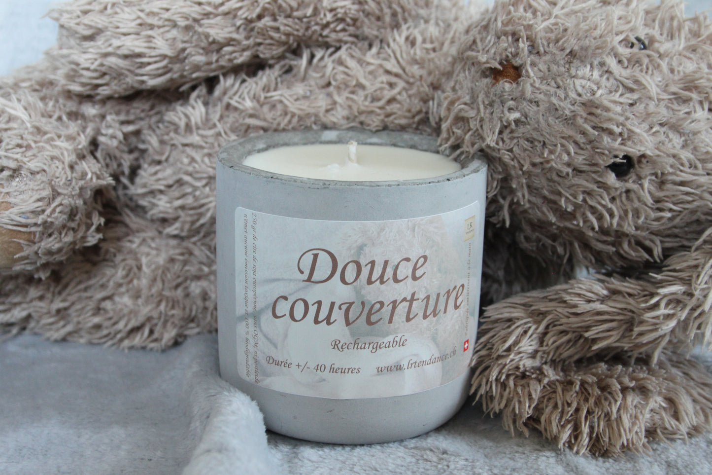 Bougie parfumée béton Douce couverture