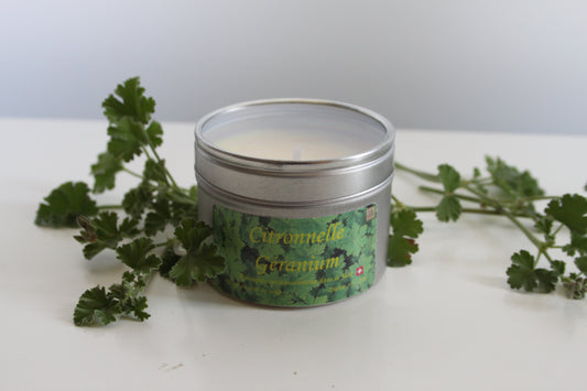 Bougie boîte – Citronnelle – Géranium