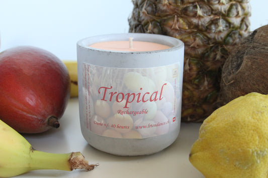 Bougie parfumée béton Tropical