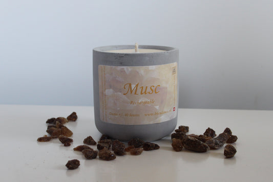 Bougie parfumée béton Musc
