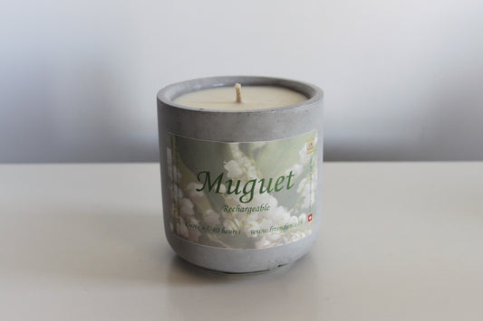 Bougie parfumée béton Muguet