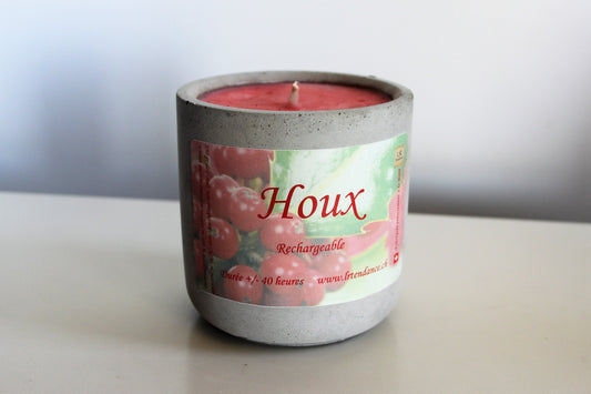 Bougie parfumée béton Houx