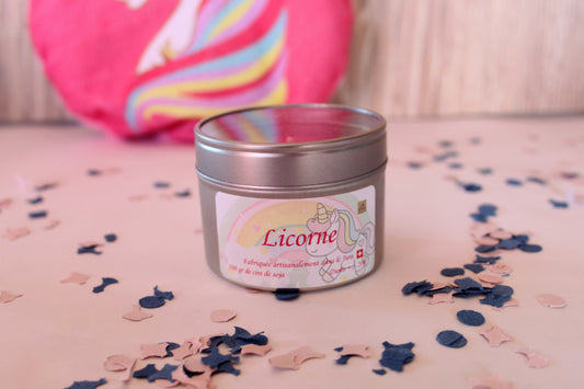 Bougie boîte – Licorne